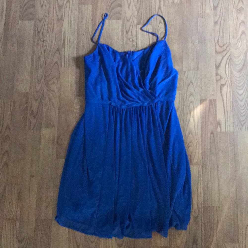 Blue Knee Length Dress